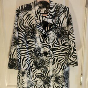 WDNY black and white zebra print jacket